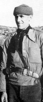 Simón Radowitzky sur le front d’Aragon pendant la guerre civile espagnole en 1937.
